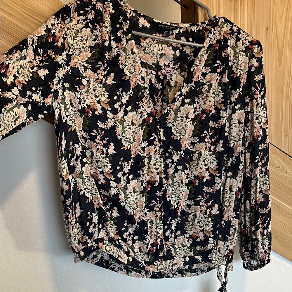 Floral Blue Blouse